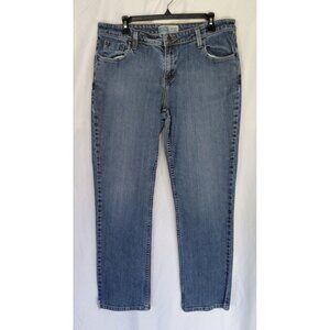 Levi Strauss Signature Low Rise Straight Jeans Women's 14M 34x29 Stretch Denim